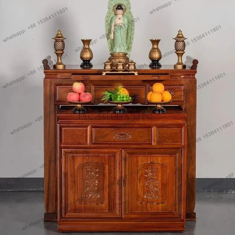 FG  Solid Wood New Chinese Table Buddhist Table Shentai Household Buddha Table Buddhist Hall Case