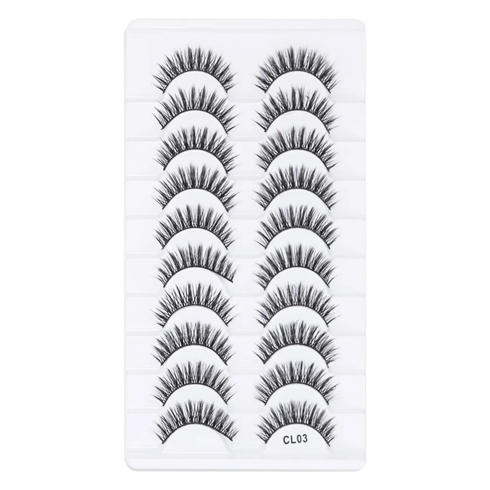 Faux cils pour femmes, longs, naturels, faits à la main, en vison synthétique 3D, sans cruauté, extension de cils
