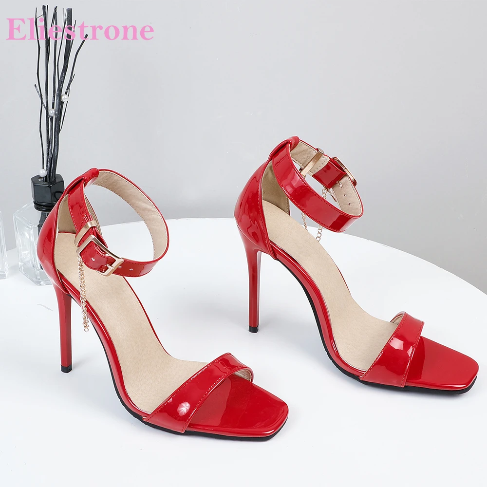 

Brand New Elagant Black Red Women Dress Sandals Fashion Super High Heels Lady Dance Shoes Big Small Size 12 32 43 45 48