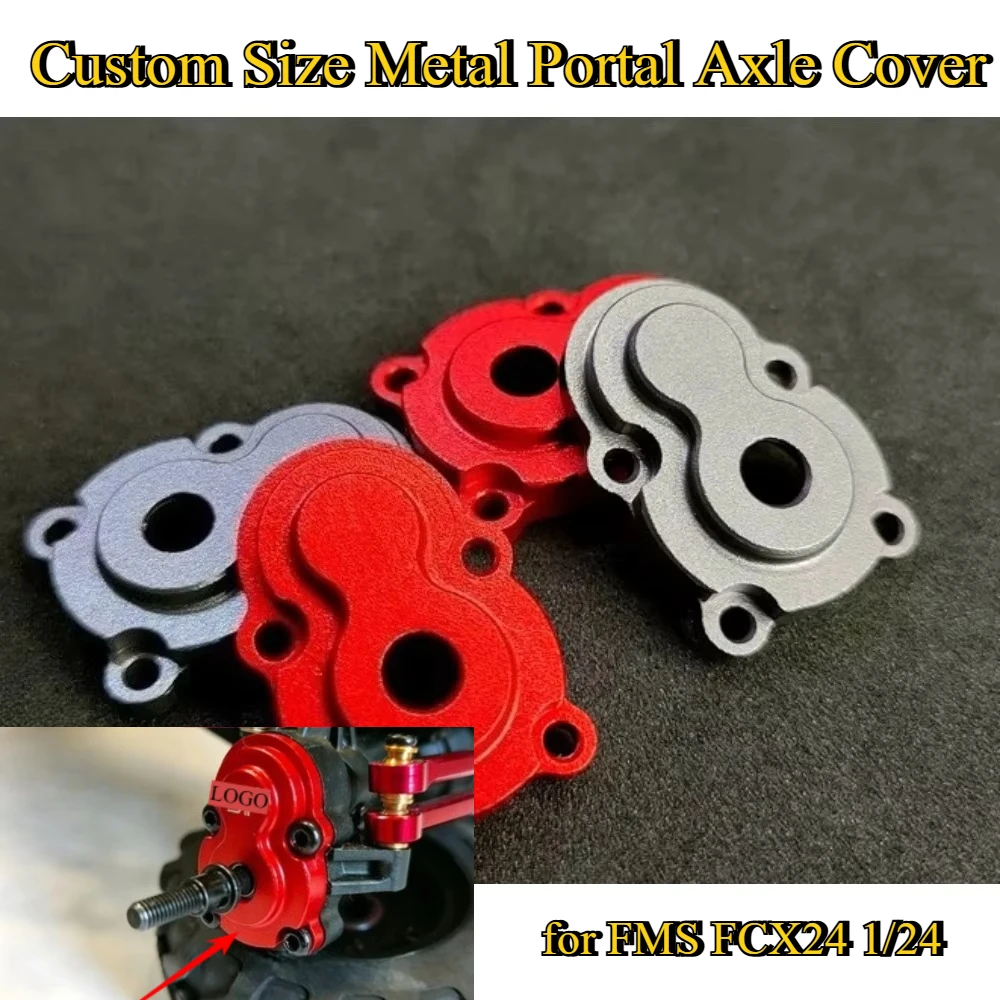 RC Crawler Bolt on Installation Custom Size Metal Portal Axle Cover Mod Upgrade Parts for FMS FCX24 1/24 Replacement Accessories