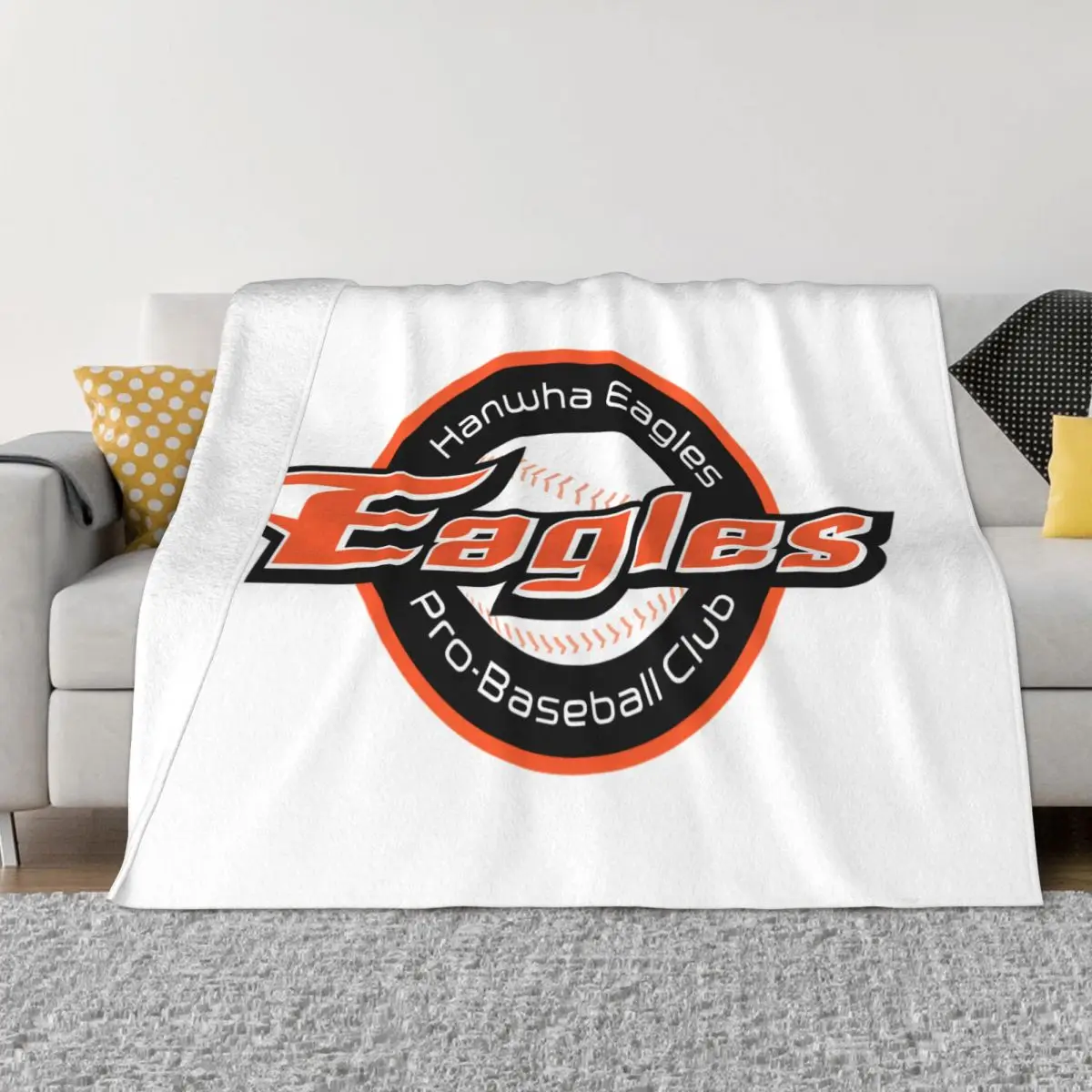 Hanwha Eagles Baseball Team Sport Lover Blanket Coral Fleece Plush Winter Soft Throw Blankets for Bedding Outdoor Bedspreads