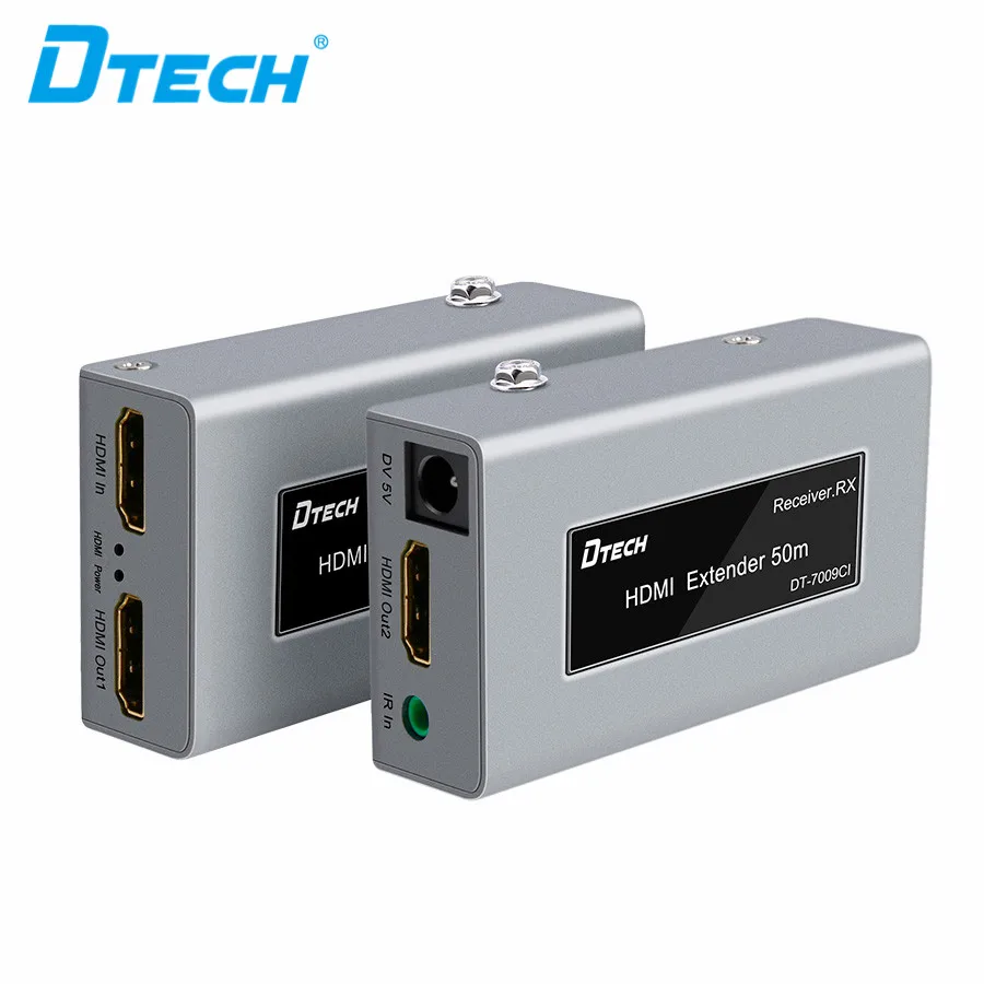 Заводская цена DTECH 60M 3D 1080P HDMI удлинитель через одиночный CAT5E/6 HDMI-RJ45 удлинитель сигнала