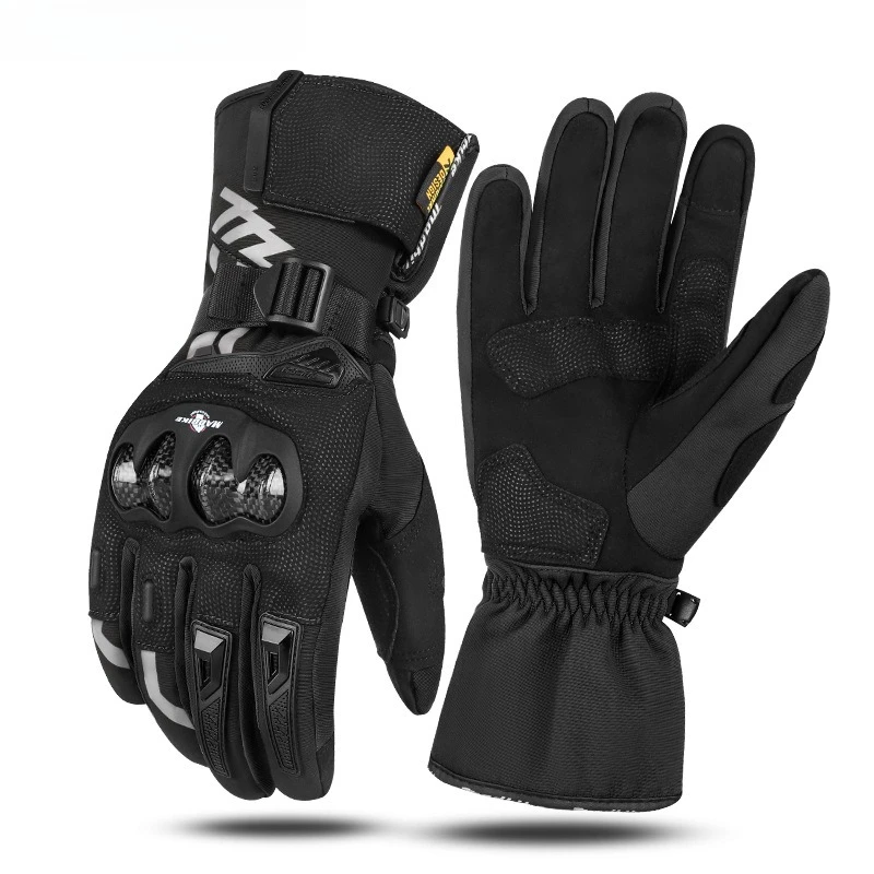 

Motorcycle Riding Gloves Men Waterproof Windproof Warm Winter Carbon Fiber Touch Screen Anti Fall Thickened Long Cuff Motorbike