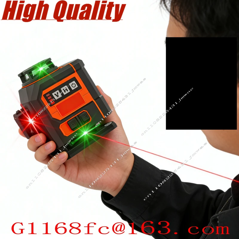 Mini Level, Red Green Dual Color 12 Line High-precision Strong Light Outdoor Small Level, Bricklaying and Wall Pasting Device
