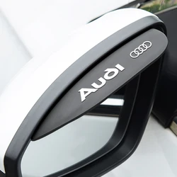 For Audi a3 a4 a5 a6 a7 a8 Q3 Q4 Q5 Q6 Q7 b8 b6 c6 2pcs Car Rearview Mirror Eyebrow Rain Shade Rainproof Cover Visor Decoration