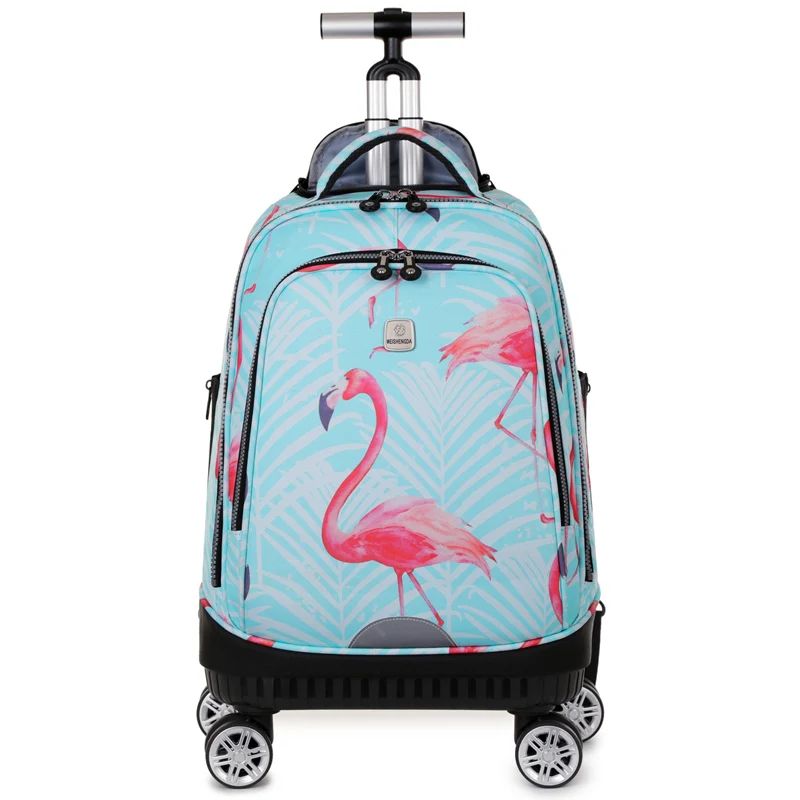 Rolling Backpack with Spinner Wheels, Roller Travel Laptop Backpack for Women Men, Business Wheeled Bag Suitcase