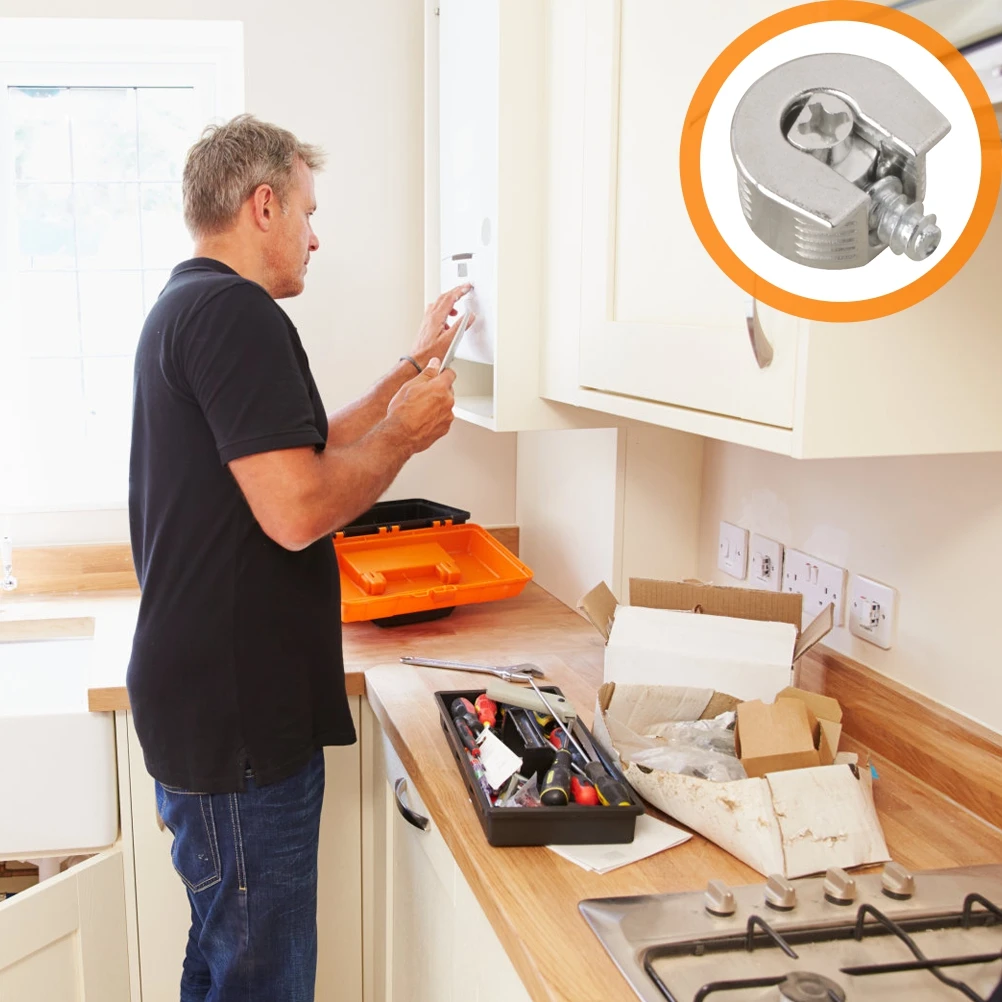 

10Pcs Zinc Alloy Furniture Connection Fitting Shelf Connect Holder Cabinet Connectors for Stable Wood Stand Drywall Concrete