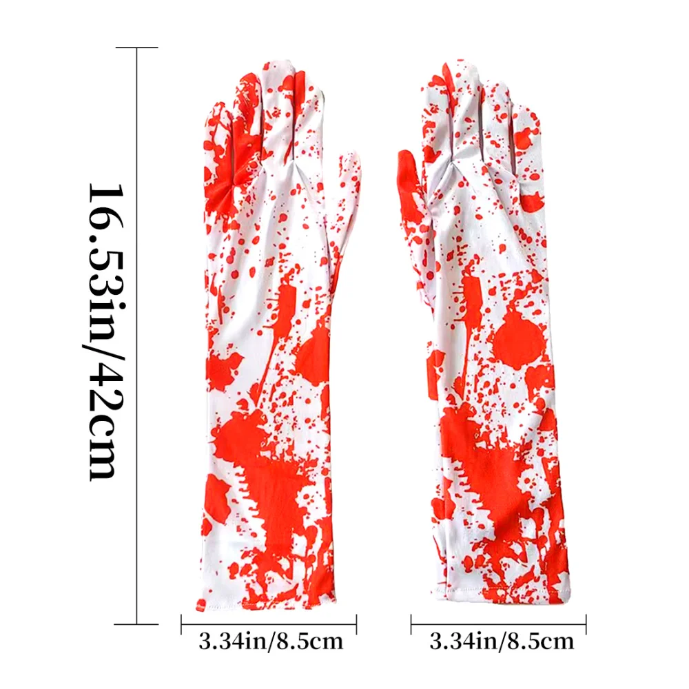 Halloween Blood Gloves Terrifying Atmosphere Decoration Blood Socks Printed Festival Party Stage Performance Props Clothing