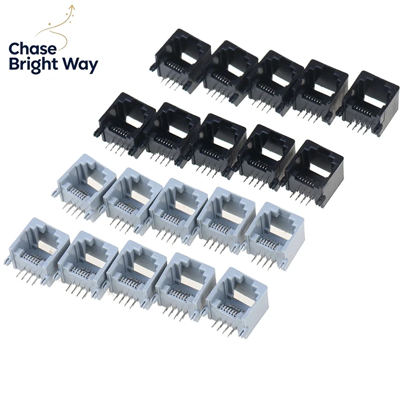 10pcs/lot RJ45 8P8C Computer Internet Network PCB Jack Socket