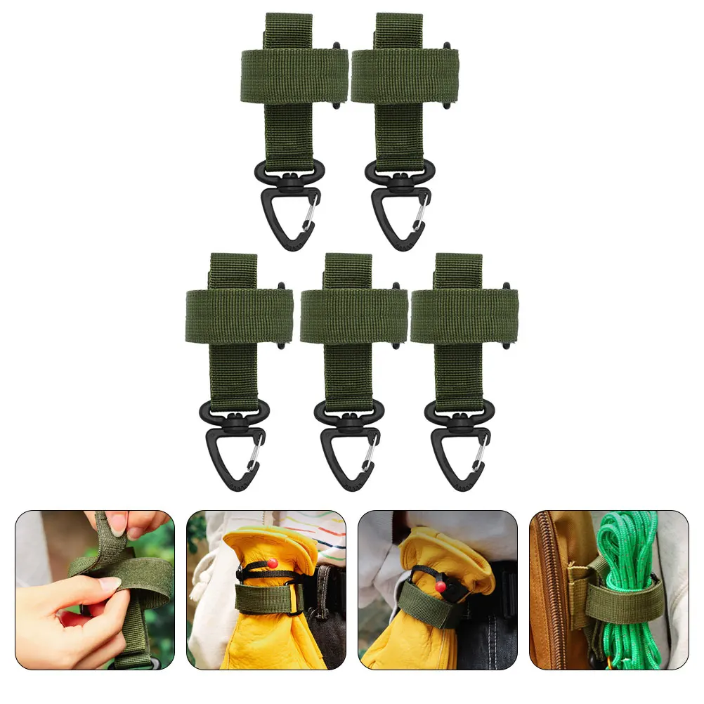 

5pcs Reusable Hiking Glove Straps Camping Rope Holders Adjustable Belt Leash Durable Nylon Outdoor Accessories For Climbing