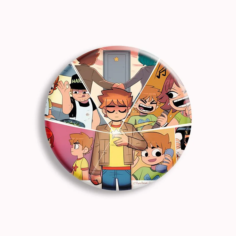 Anime Scott Pilgrim Ramona Fanart Soft Button Pin Creative Cartoon Character Takes Off Brooch Badge Bag Accessories Decor