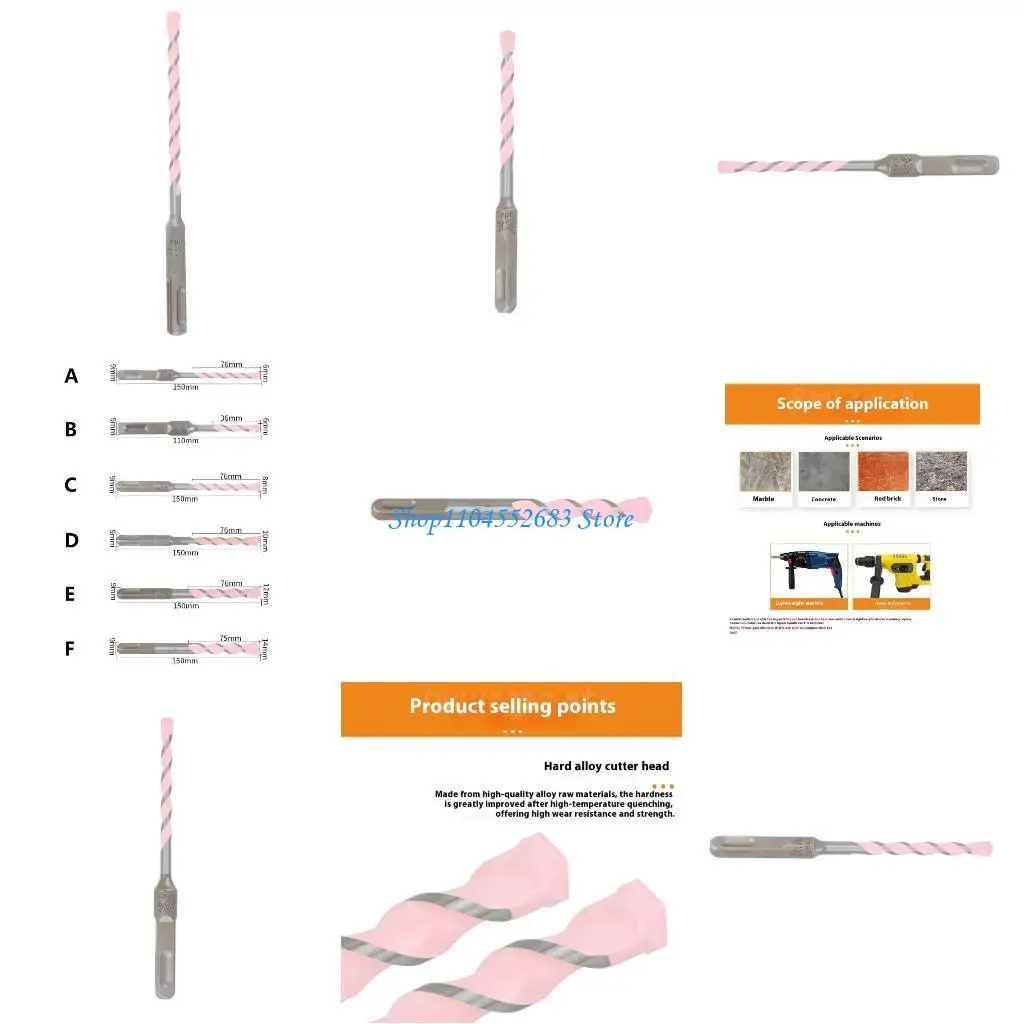 Y6GD Industrial Rotary Tool Drill Bit 150mm Alloy Steel for Brickwork Installation