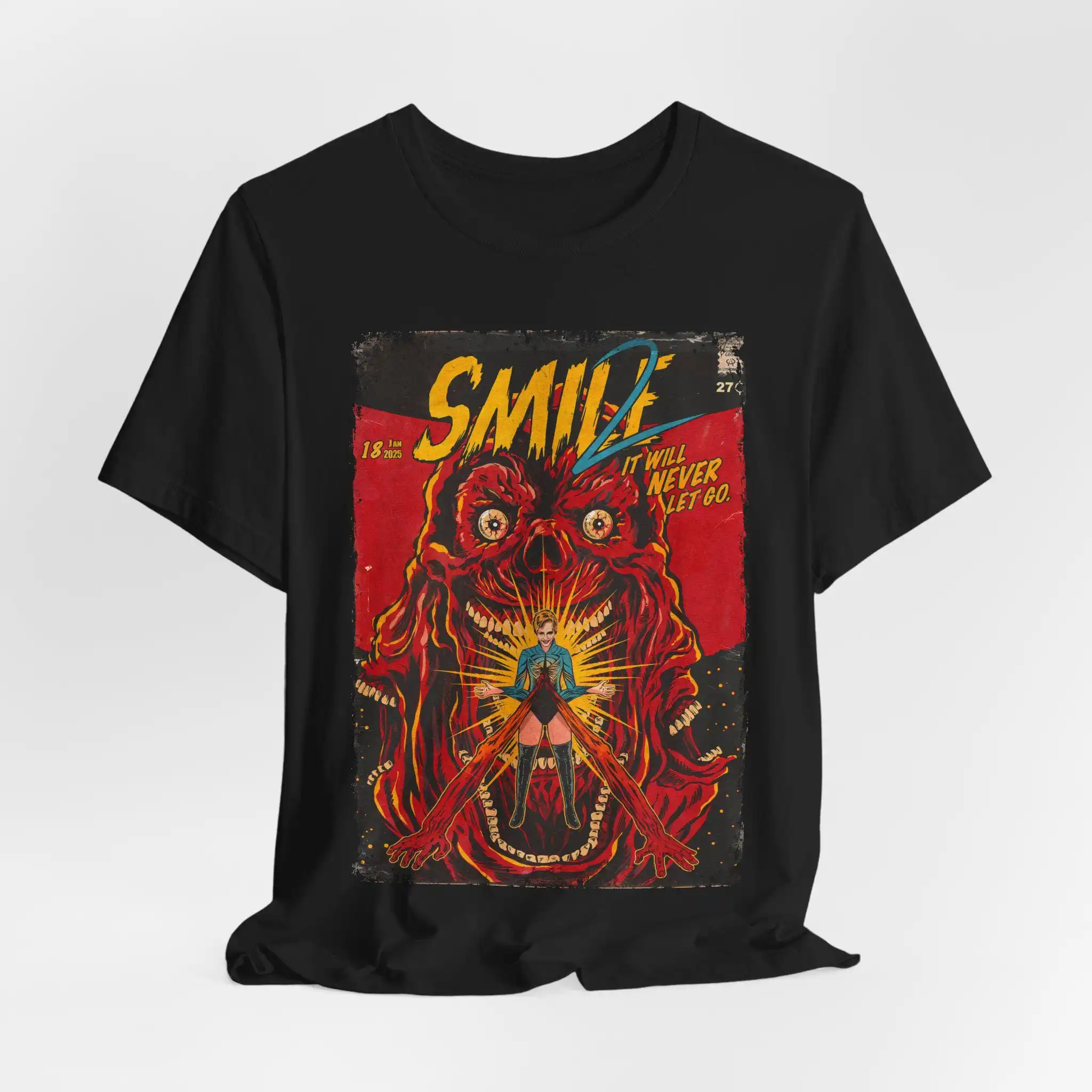 Vintage Horror Movie T-Shirt: Smile Graphic Tee