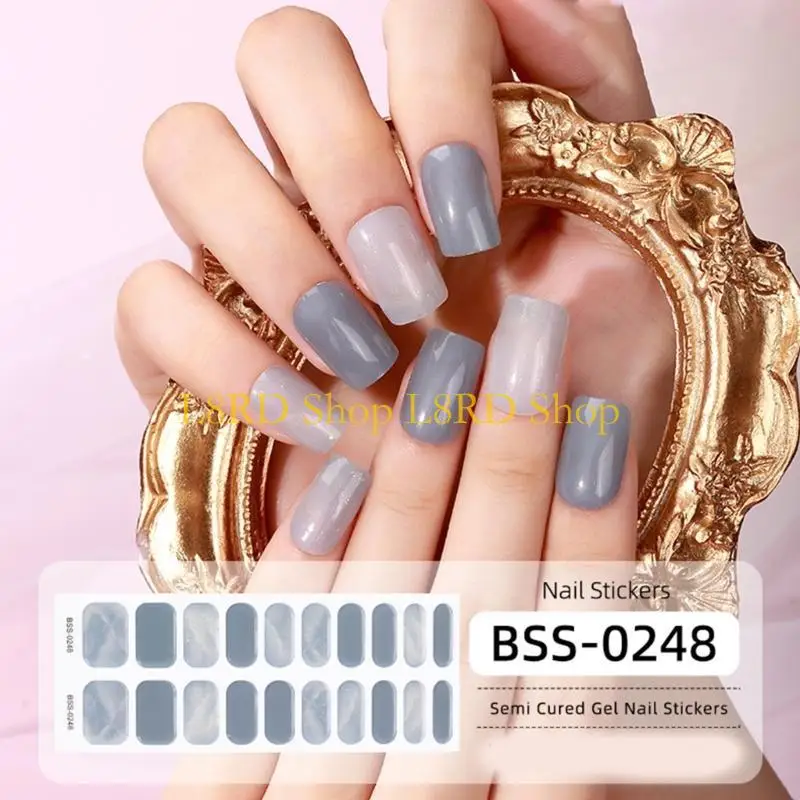 L8RD eleganti adesivi per unghie in gel UV involucri completi facili e resistenti da applicare perfetti per appuntamenti serali
