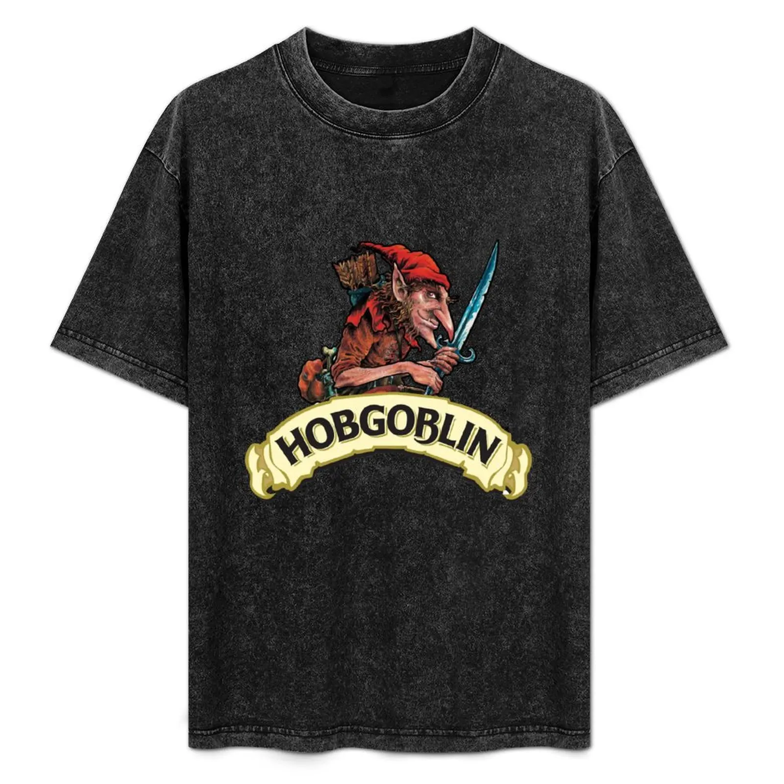 Camiseta com logotipo Hobgoblin Gold Wychwood Brewery, camiseta festiva simples