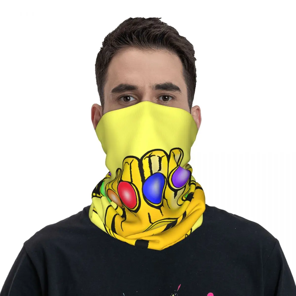 Marvel-Unisex Infinity Gauntlet, Iron Man Bandana, Tampa do pescoço, Motor impresso, Motocross rosto cachecol, ciclismo cachecol, caminhadas, adulto