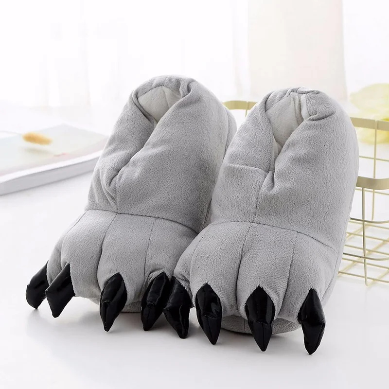 Chaud confortable mignon coloré Animal tigre dinosaure grenouille Cosplay pour l'hiver chaussures en coton d'intérieur adaptées aux hommes et aux femmes