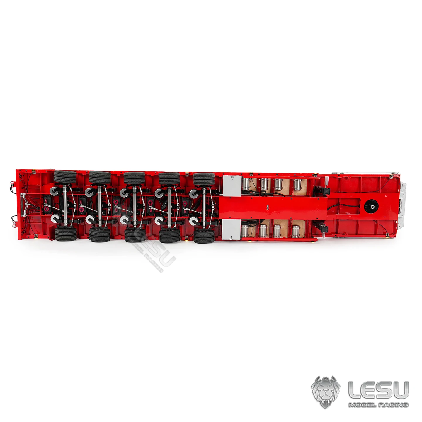 

LS-A0055 LESU 1/14 Hydraulic Low Loader Semi-Trailer Five-Axle Slave Steering Axle for Engineering Model