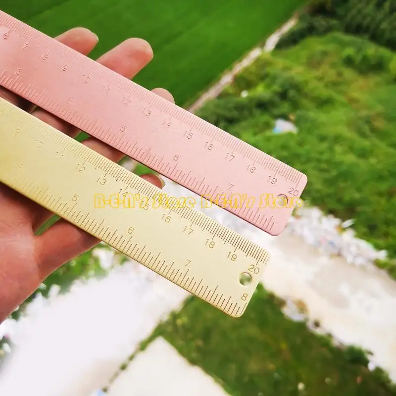 Y1AD 8 Inch Metal Rulers, Straight Ruler Office Rulers School Rulers