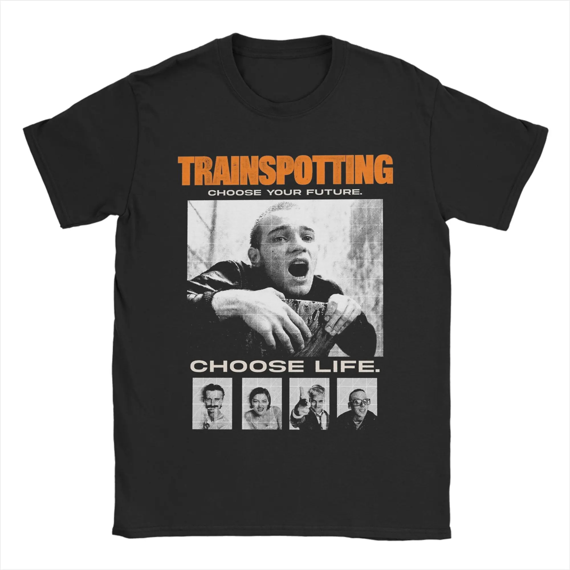 Men's T-Shirt Trainspotting Movie Fun 100% Cotton Tees Short Sleeve  T Shirts Crewneck Clothing Summer