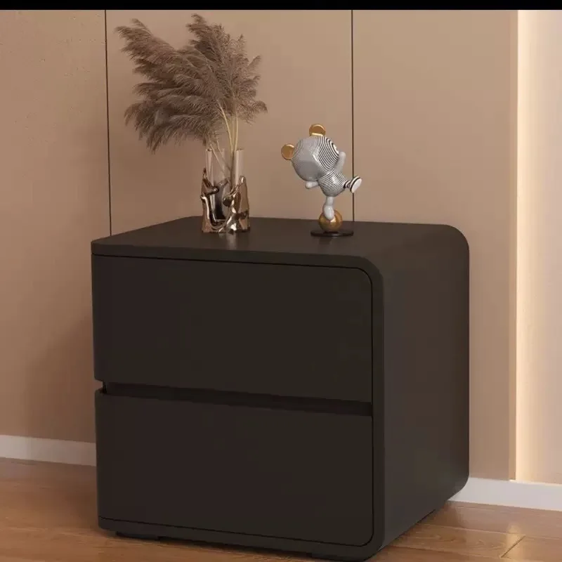 Modern simple cream style solid wood bedside table household light luxury cabinet small storage cabinet
