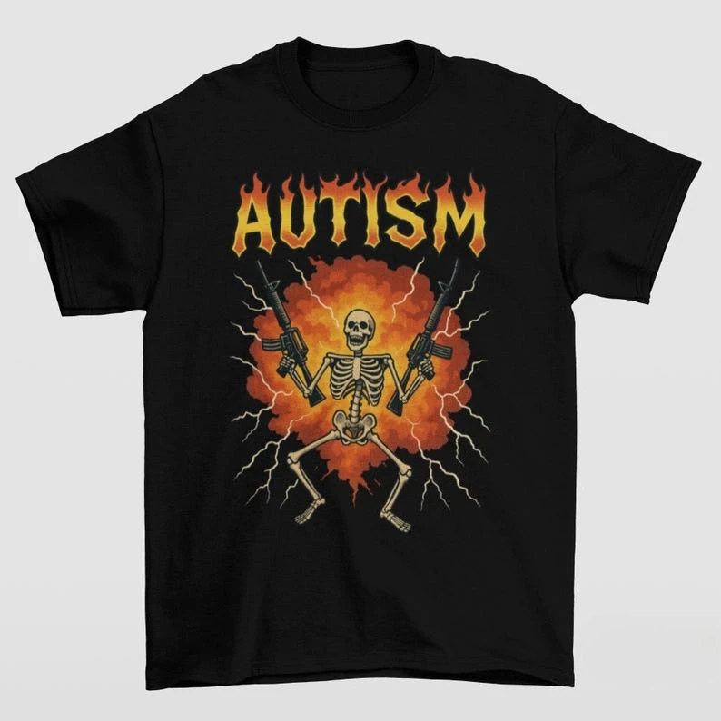 Autistic Funny Skeleton Meme T-shirt Japanese Social Anxiety Graphic Tee Funny Introvert Oversized T Shirt for Men Women