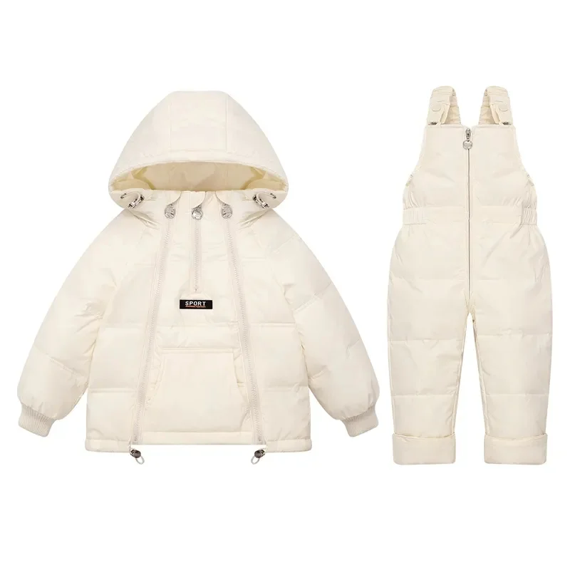 

-30℃ Children Duck Down Coat Toddler Girl Parka Suit Boy Winter Clothing Set Warm Thicken Kids Snowsuit Baby Jumpsuit Jacket