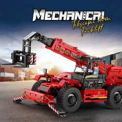 2260PCS Telescopic Forklift Building Blocks City Engineering Vehicle Remote Control Car Model Bricks Kids DIY Toy Birthday Gifts