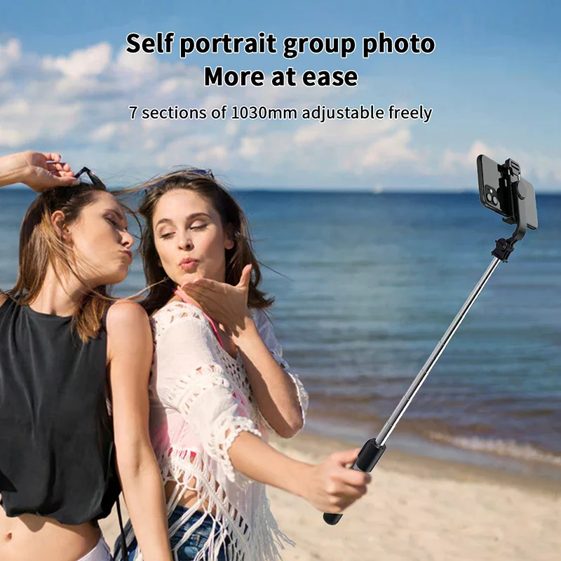 Portable 41 Inch Selfie Stick Phone Tripod With Wireless Remote Extendable Tripod Stand 360 Rotation Compatible