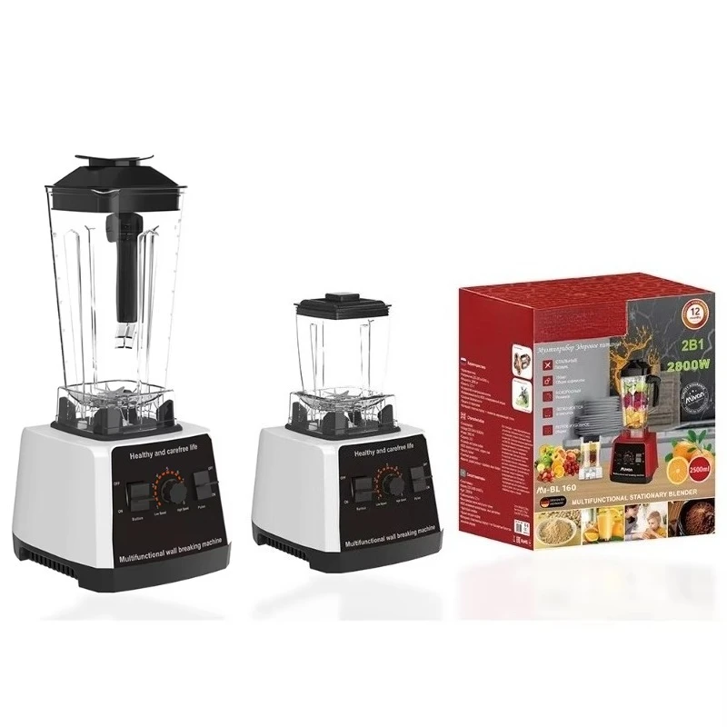 

2023 Hot Sell 2 in 1 Heavy Duty Commercial Kitchen Household Fresh Fruit Juicer Electrical Silver crest Smoothie Mixer Blender
