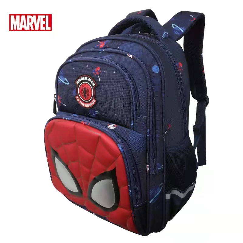 Disney New School Bags For Boys Grade 1-3 Spider Man Primary Student Shoulder Orthopedic Backpack Large Capacity Light Mochilas