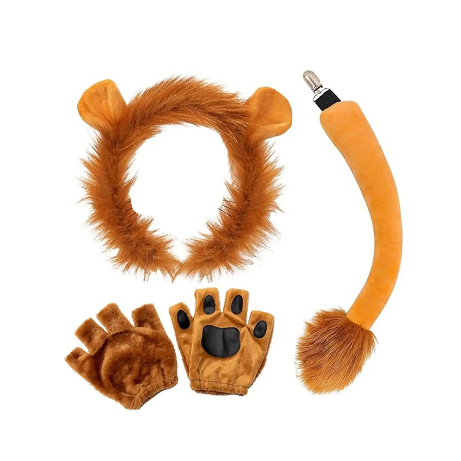 Halloween Lion Costume Set Lovely Long Tail for Party Role Playing Holiday