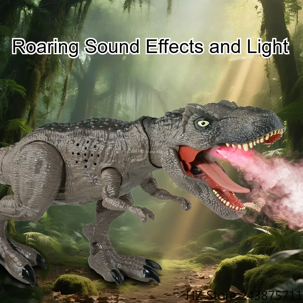 

Игрушка Юрского периода T-Rex с распылителем, ревом и подвижными суставами и легкими игрушками-динозаврами для детей, подарок на день рождения, Рождество RS61232