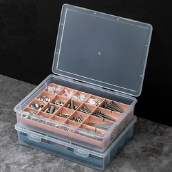 Hardware Tool Accessory Box Screw Nut Wrench Clear Plastic Storage Box Electronic Component Partition Organizer Home Tool Boxes