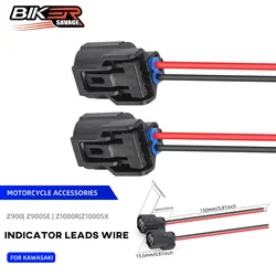 Turn Signal Cable Adapter Plug Connector For Kawasaki Ninja 650 ZX-4R ZX-6R ZX-10R Versys 1000 650 Z650RS Eliminator 500 450