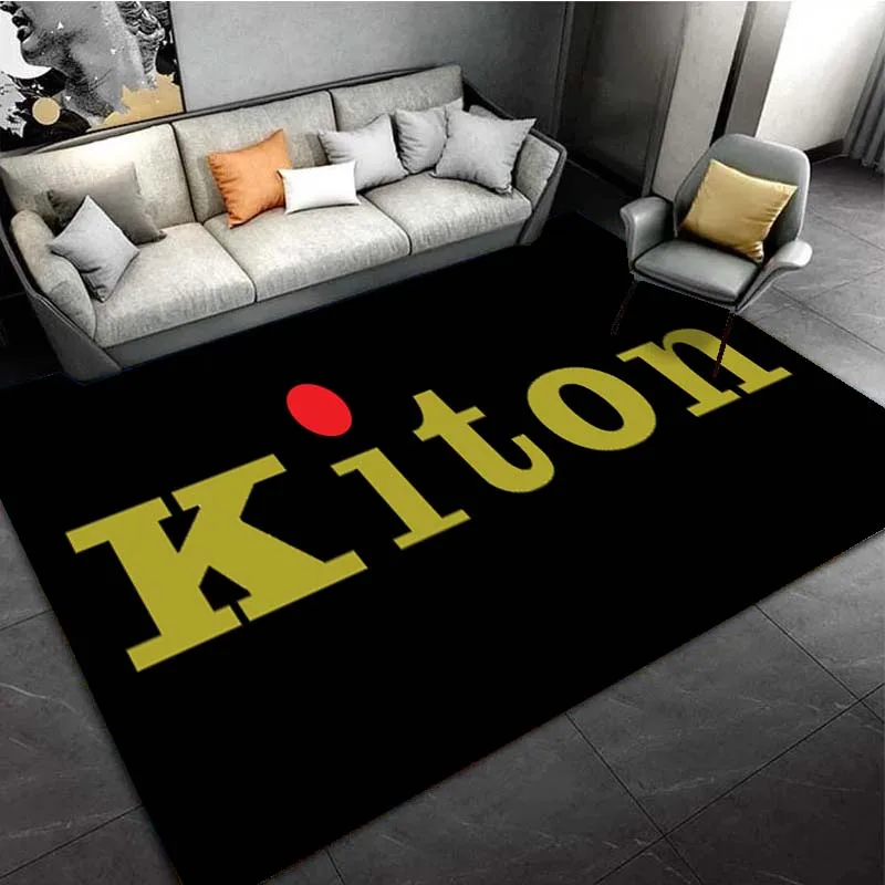 Brioni Kiton Fashion Suit Brand Logo Area Rugs for Living Room Bedroom Decoration Rug Children Play Room Mats Anti-slip Carpets