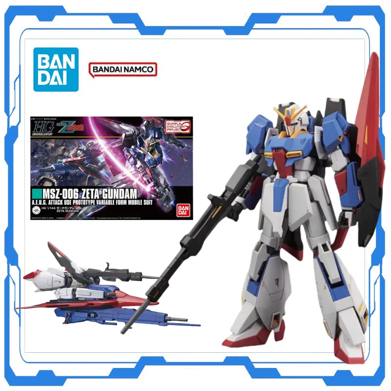 

Genuine Bandai HG 1/144 MSZ-006 Zeta Gundam Gunpla Mobile Suit Assembly Model Kit Collectible Action Figure Toy Gift for Boys