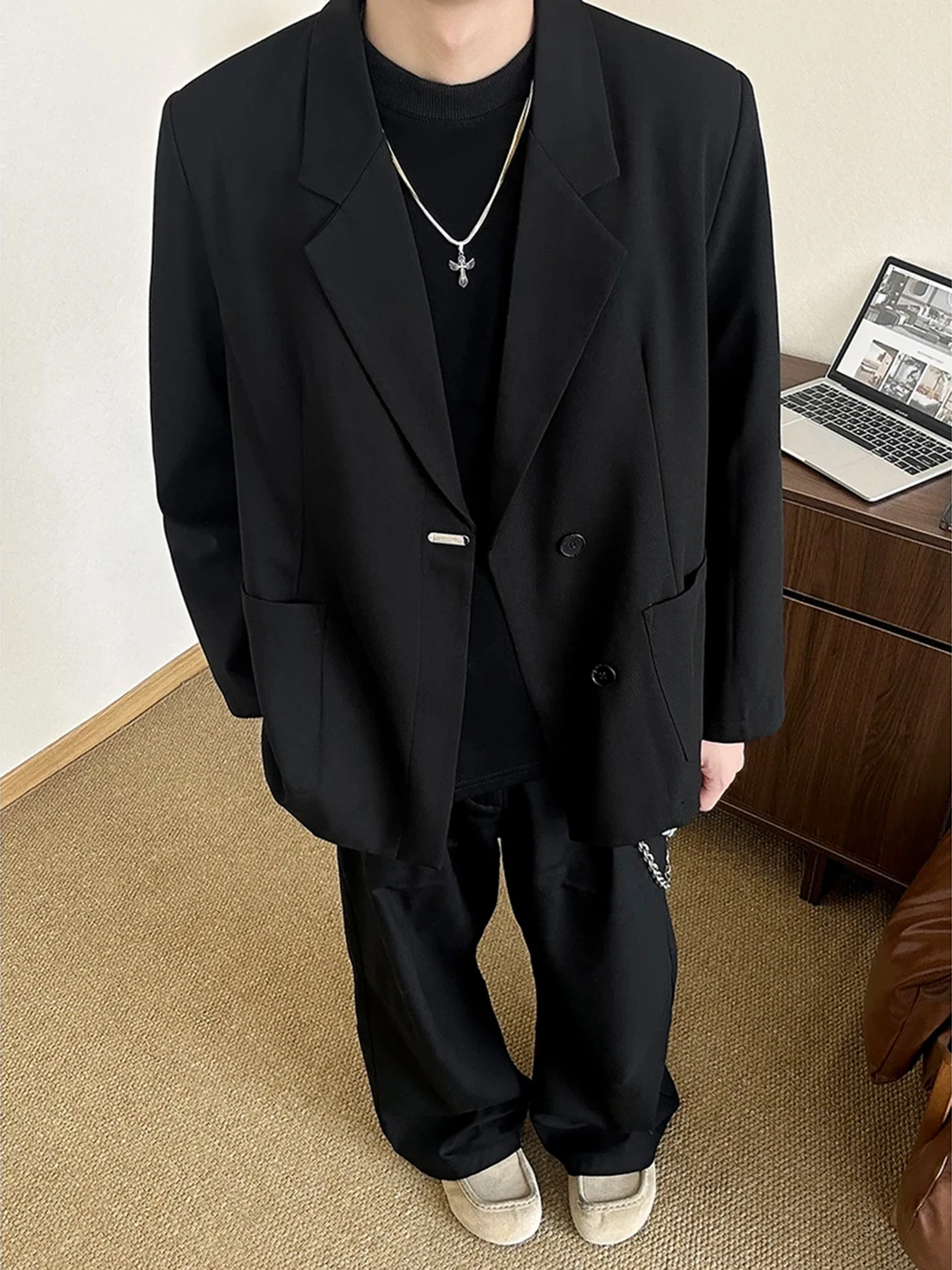 

New Chinese Sle Men's Suit Casual Formal Wedding Proposal Jaet mat Ele Outerwear for Banquet Daily Commute