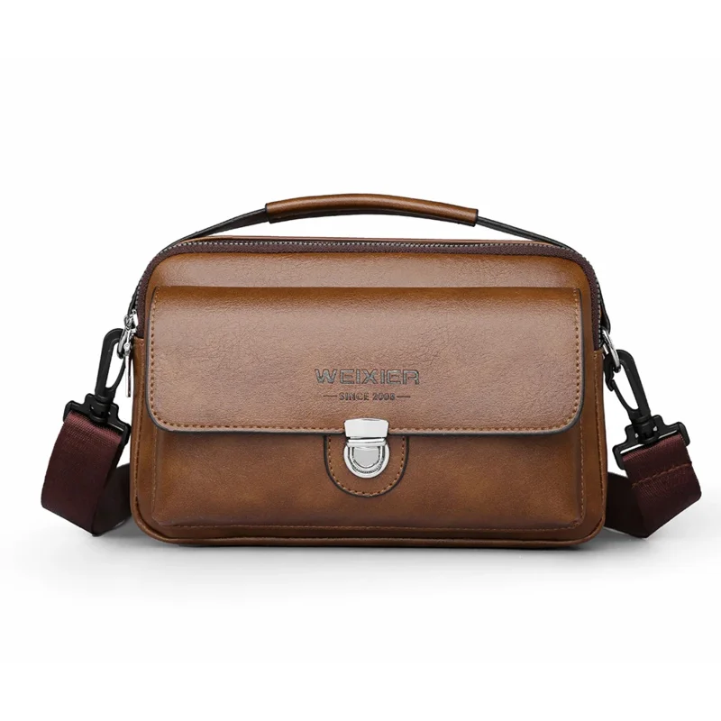 

Men's Vintage Shoulder Bag Crossbody PU Leather Multifunction Handbag & Clutch Fashion Travel Bags Men