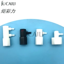 Jucaili 5PCS UV solvent printer bulk ink system CISS 1.5L 1.8L 2L UV sub ink tank adapter ink cartridge switch connector 2 holes