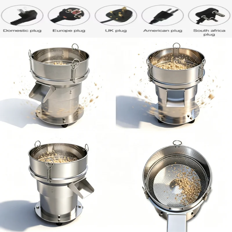 Industrial Rotary Electric Sifter Sieve for Vibration Separating Classifying Sieve Machine Vibrating Screen Powder Sieving