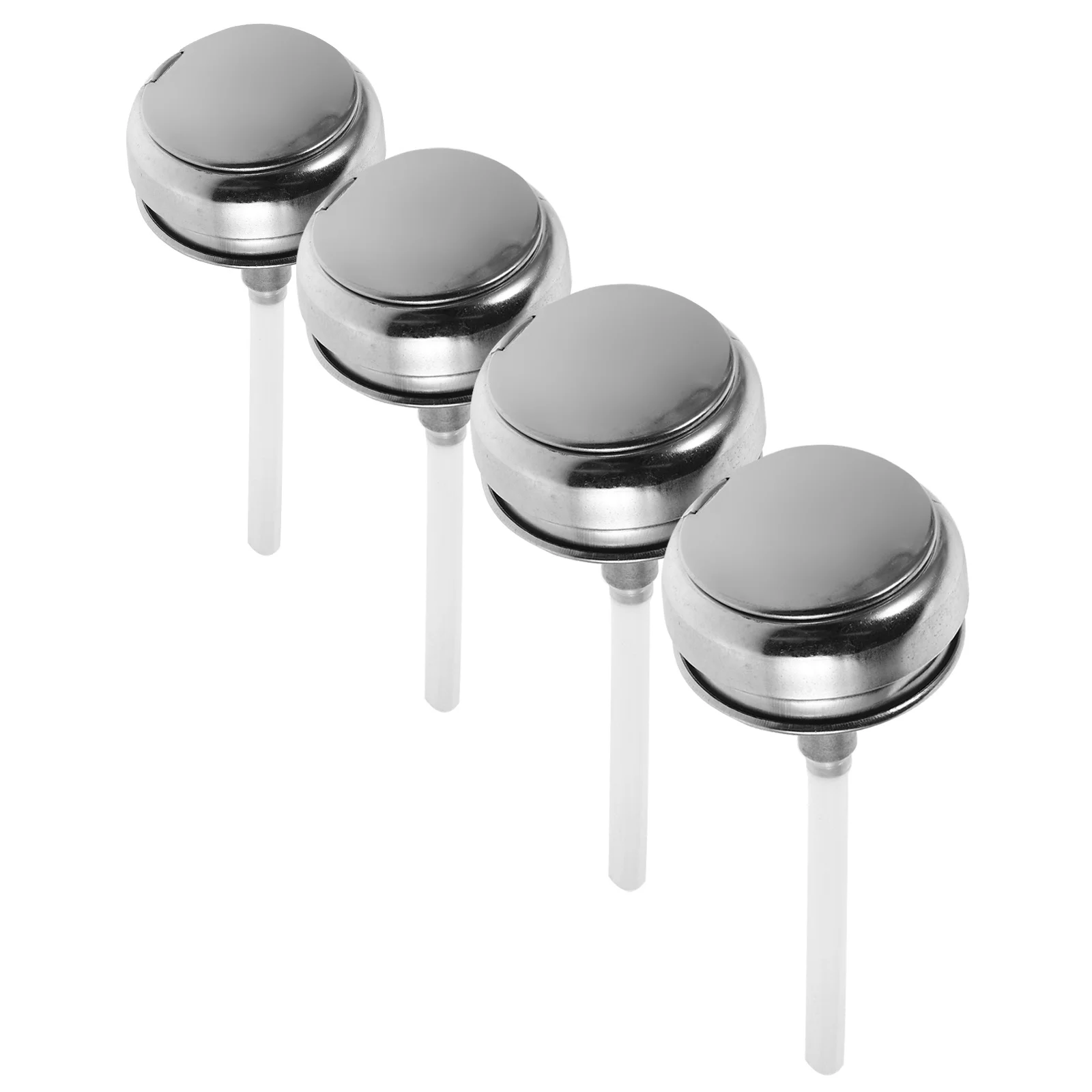 

4pcs Push Down Pump Bottle Caps Stainless Steel Aluminum Alcohol Dispenser Lid For Household Laboratory Cleaning Supplies