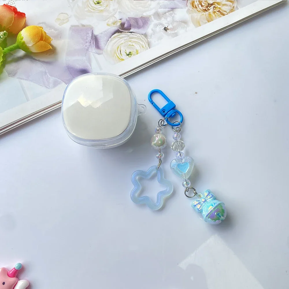 حافظة شفافة لهاتف سامسونج جالاكسي براعم لايف / 2pro /Buds FE حافظة كرتونية ستار سماعة غطاء سيليكون لهاتف جالاكسي Buds2 pro