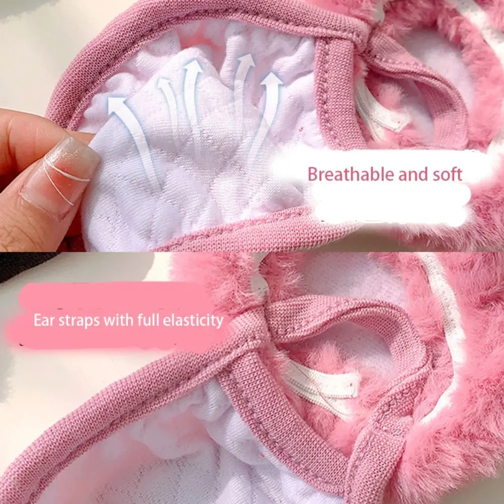 Breathable Fleece Children Earmuffs Mask Thermal Windproof Earflap Wrap Mask Ear Warmer Dustproof Winter Mask Outdoor