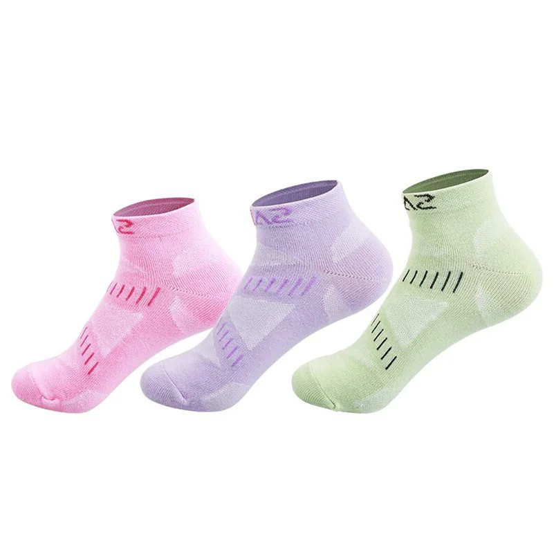 3Pairs Quick Drying Sport Socks Women Odor Resistant Wicking Lightweight Outdoor Short Sock High Quality Cotton Breathable Socks