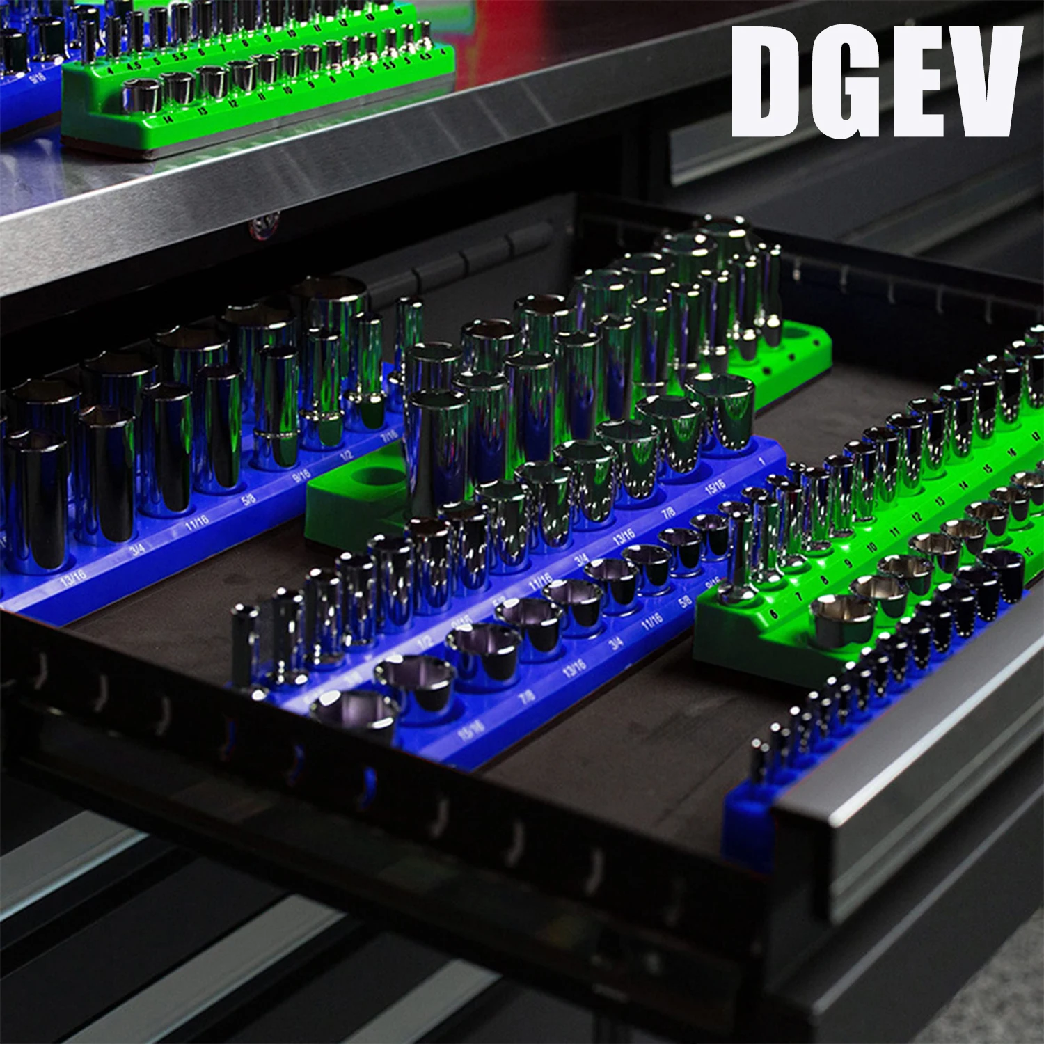 ตัวจัดระเบียบซ็อกเก็ตแม่เหล็ก | ชุดยึดซ็อกเก็ต3ชิ้น | ไดรฟ์1/2,3/8และ1/4 "| มี68ซ็อกเก็ต | ออแกไนเซอร์เครื่องมือคุณภาพระดับมืออาชีพ