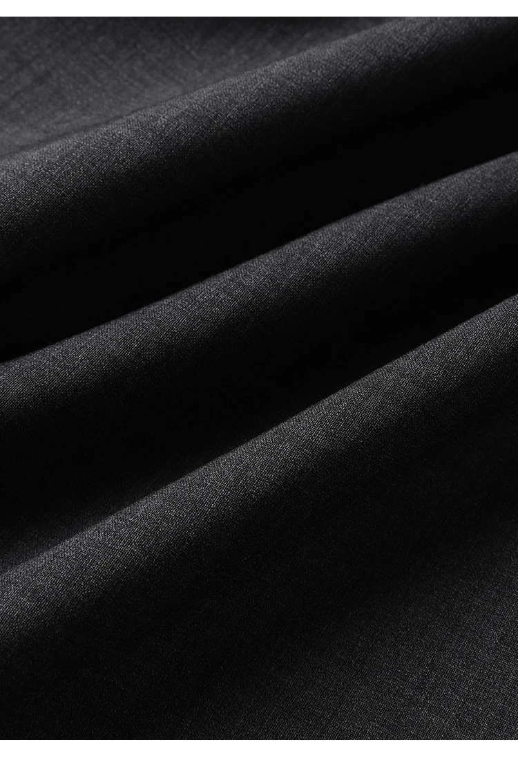 KL9523338 Hoch taillierte Hose aus Wollmischung mit weitem Bein für Damen, plissierte Vorderseite, Herbstmode, Damenbekleidung – Detail 23