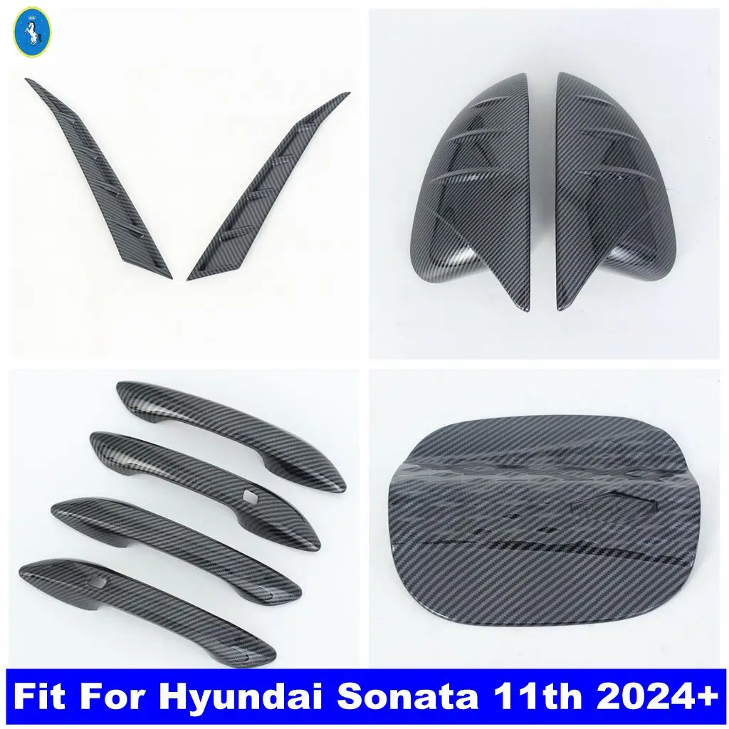 

For Hyundai Sonata 11th 2024 2025 Rearview Mirror / Door Handle / Fuel Tank / Rear Fog Lamp Eyebrow Strip Cover Trim Accessories