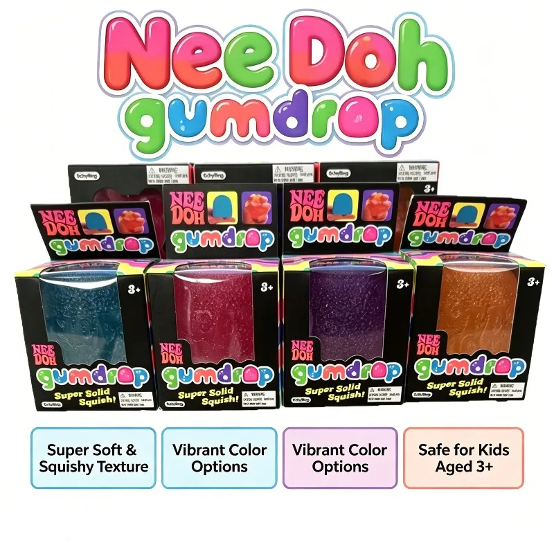 NeeDoh Squishy Gum Ball Sensorisches Spielzeug zur Stress- und Angstlinderung Weiches, Langlebiges Quetsch-Fidget-Geschenk für Kinder und Erwachsene Partyzubehör