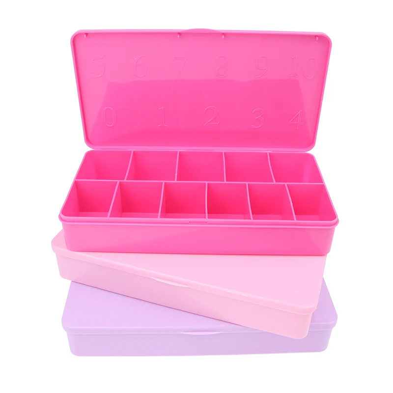 Empty Storage Organizers Pink Purple Box Case Container For Fake False Nail Tips Manicure Nails Accessories And Tools